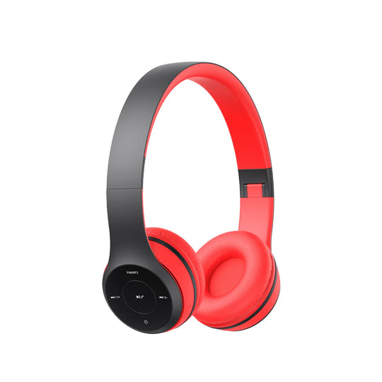 Auriculares Bluetooth Havit Vincha Plegables Rojo y Negro con FM