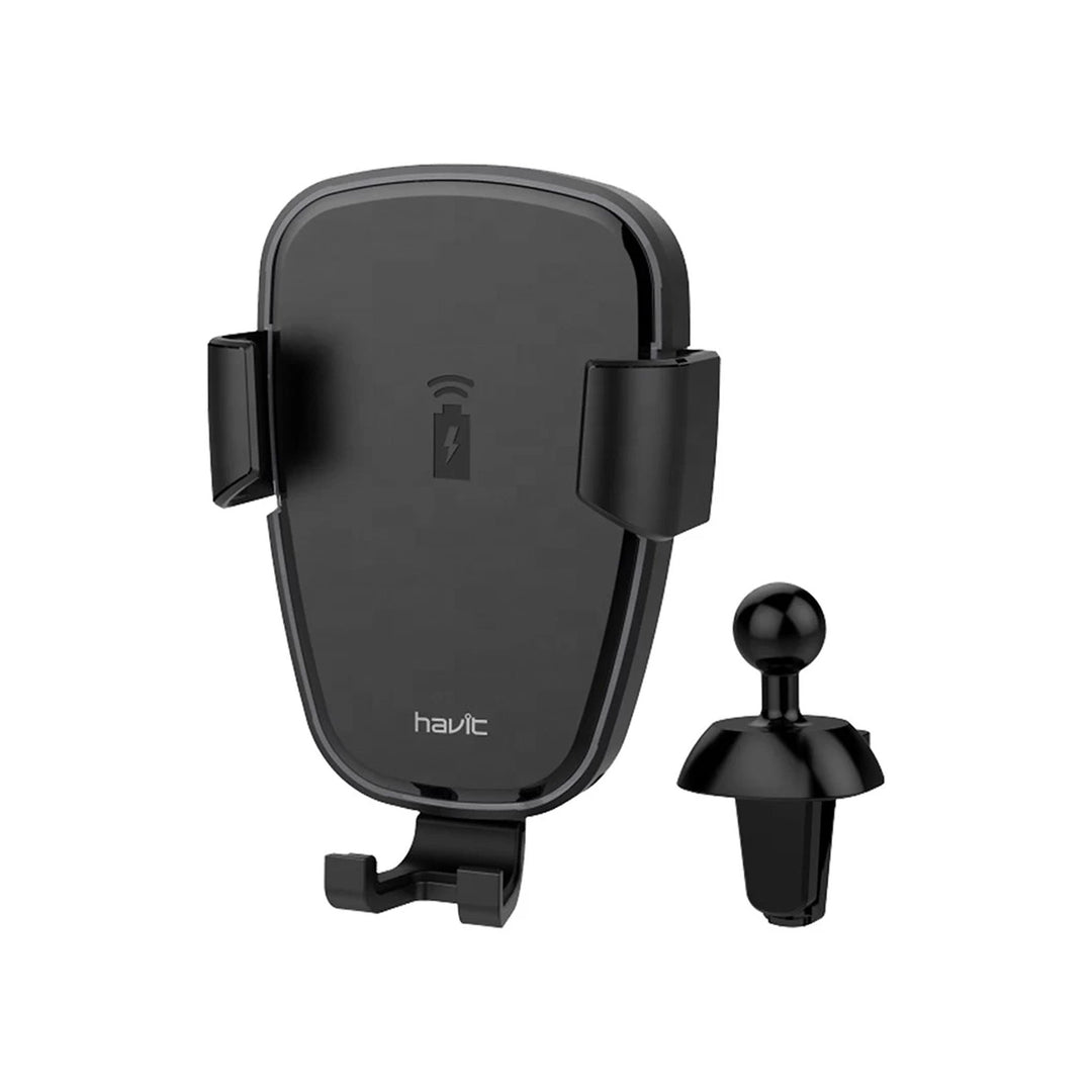 Soporte para Auto Havit con Cargador Inalámbrico Qi 10W