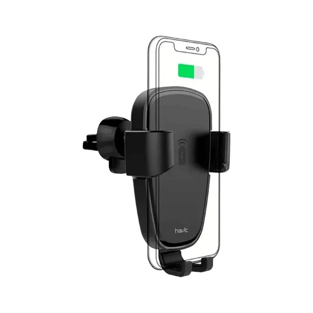 Soporte para Auto Havit con Cargador Inalámbrico Qi 10W