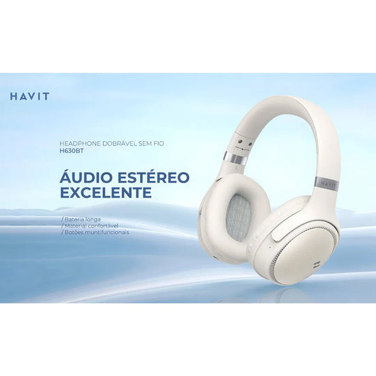 Auricular Bluetooth Havit H630 Beige Stereo Plegable