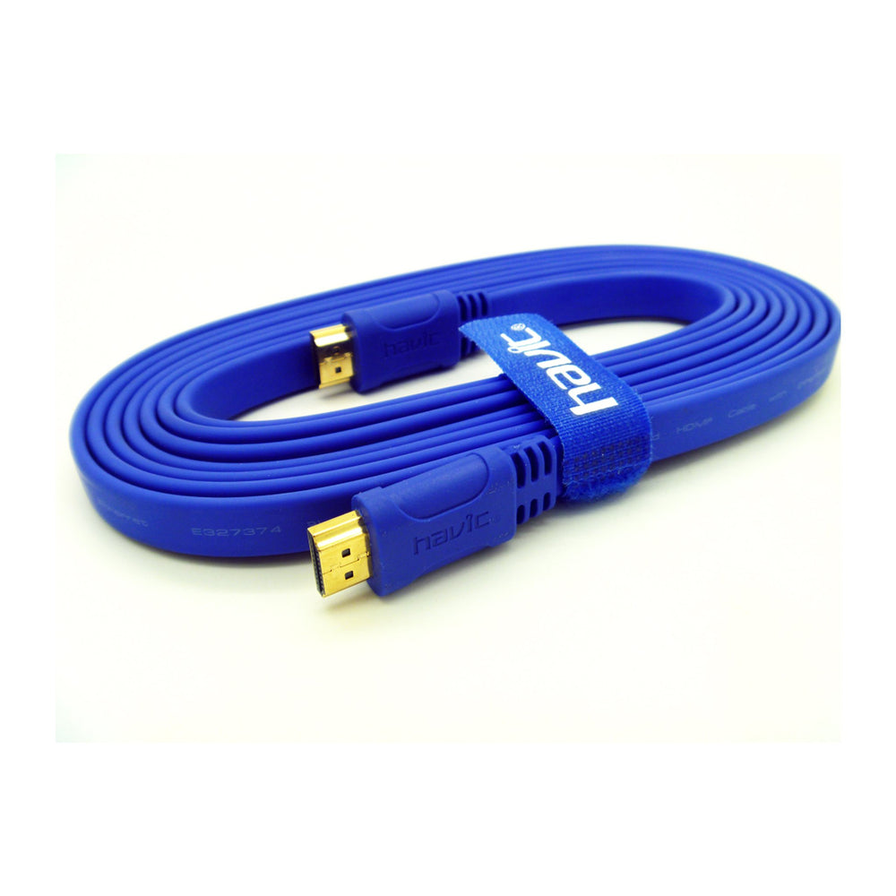 Cable Havit HDMI a HDMI Plano 3 m Azul Francia para TV HD