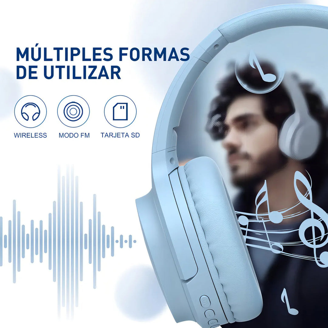 Auriculares Inalámbricos Havit I62 Bluetooth con FM y SD – Azul