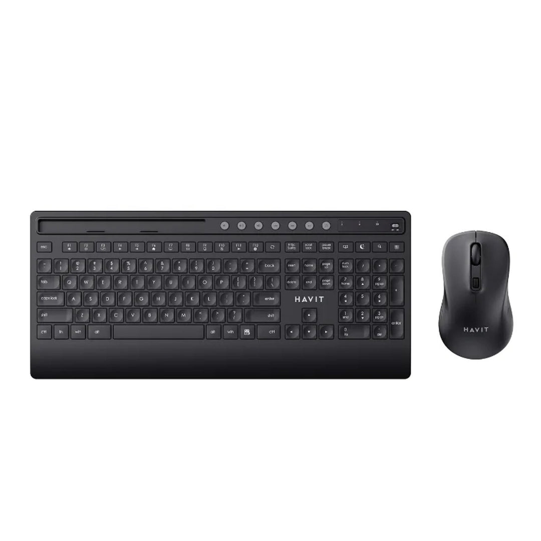 Combo Havit Teclado y Mouse Inalámbricos KB242GCM RGB – Negro