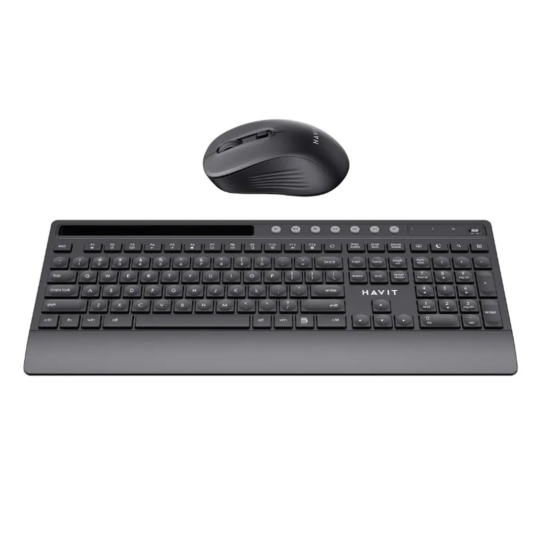 Combo Havit Teclado y Mouse Inalámbricos KB242GCM RGB – Negro