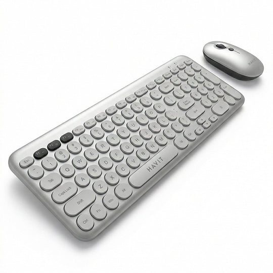 Combo Havit Teclado y Mouse Inalámbricos Gris – Teclado 104 Teclas + Mouse