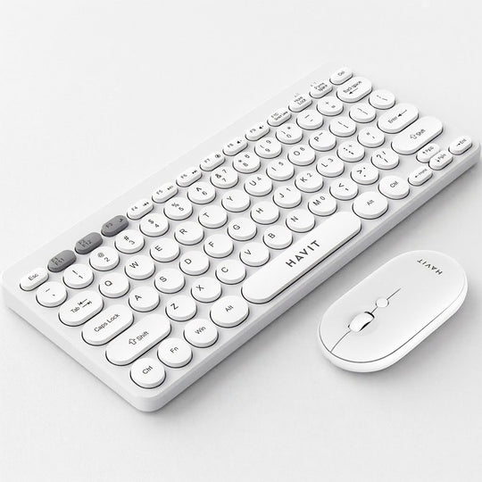 Combo Havit de Teclado y Mouse Inalámbrico – Blanco