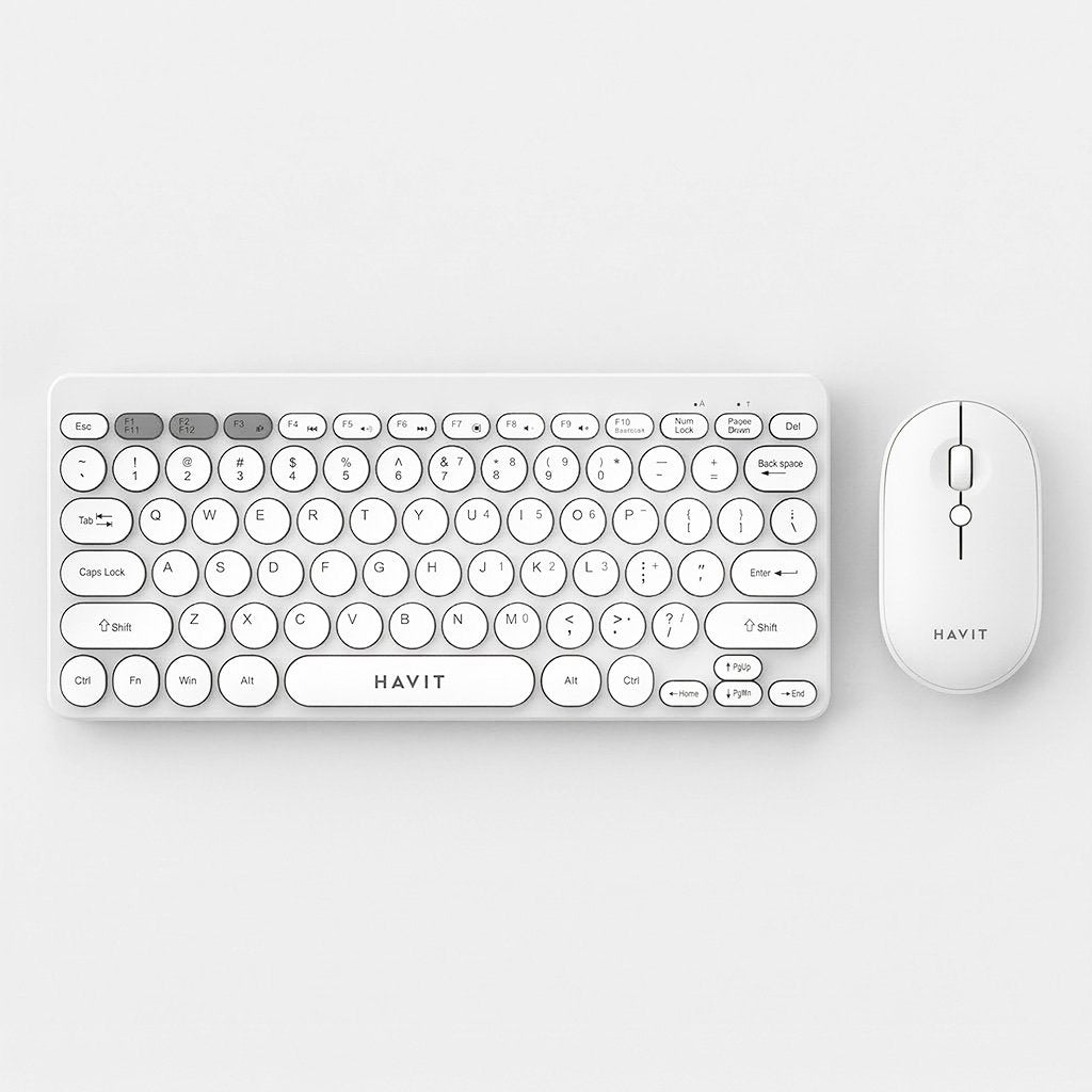 Combo Havit de Teclado y Mouse Inalámbrico – Blanco