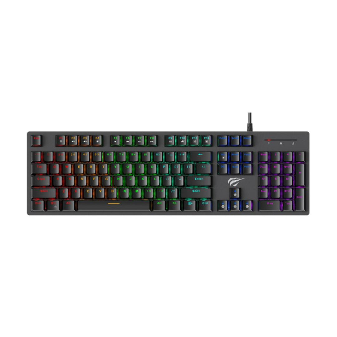Teclado Mecánico Gamer Havit RGB Switch Blue Español QWERTY