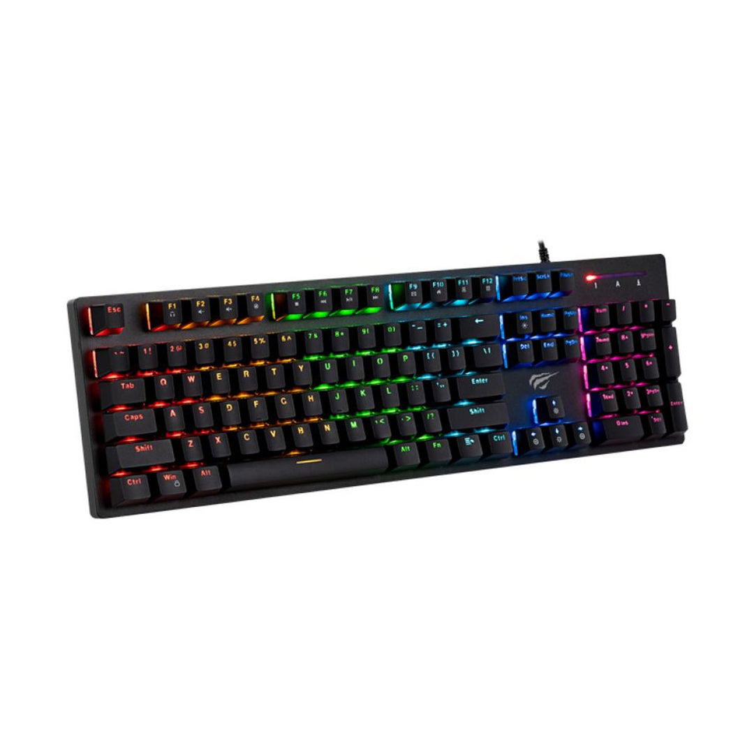 Teclado Mecánico Gamer Havit RGB Switch Blue Español QWERTY