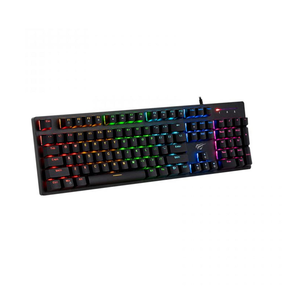 Teclado Gamer Mecánico Havit Retroiluminado 104 Teclas USB Inglés