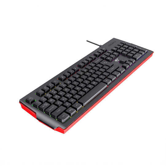 Teclado Havit gamer retroiluminado multifunción con cable USB de 1.5 m, 467 × 197 × 27 mm