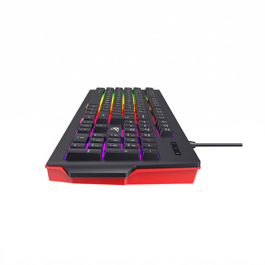 Teclado Havit gamer retroiluminado multifunción con cable USB de 1.5 m, 467 × 197 × 27 mm