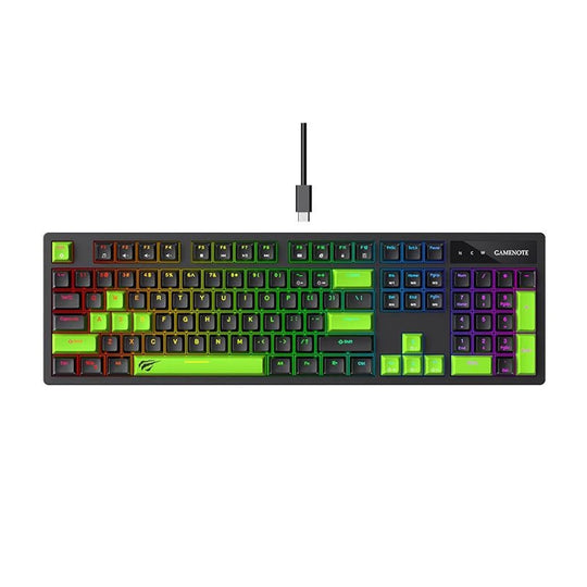 Teclado Mecánico Gamer Havit RGB 104 Teclas Switch Blue Negro Verde