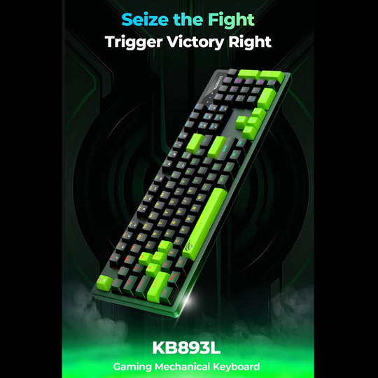 Teclado Mecánico Gamer Havit RGB 104 Teclas Switch Blue Negro Verde