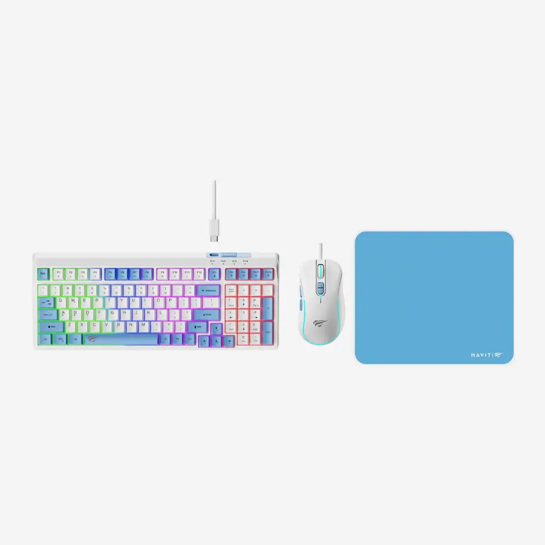 Combo Gamer Havit Teclado, Mouse y Mousepad KB897CM