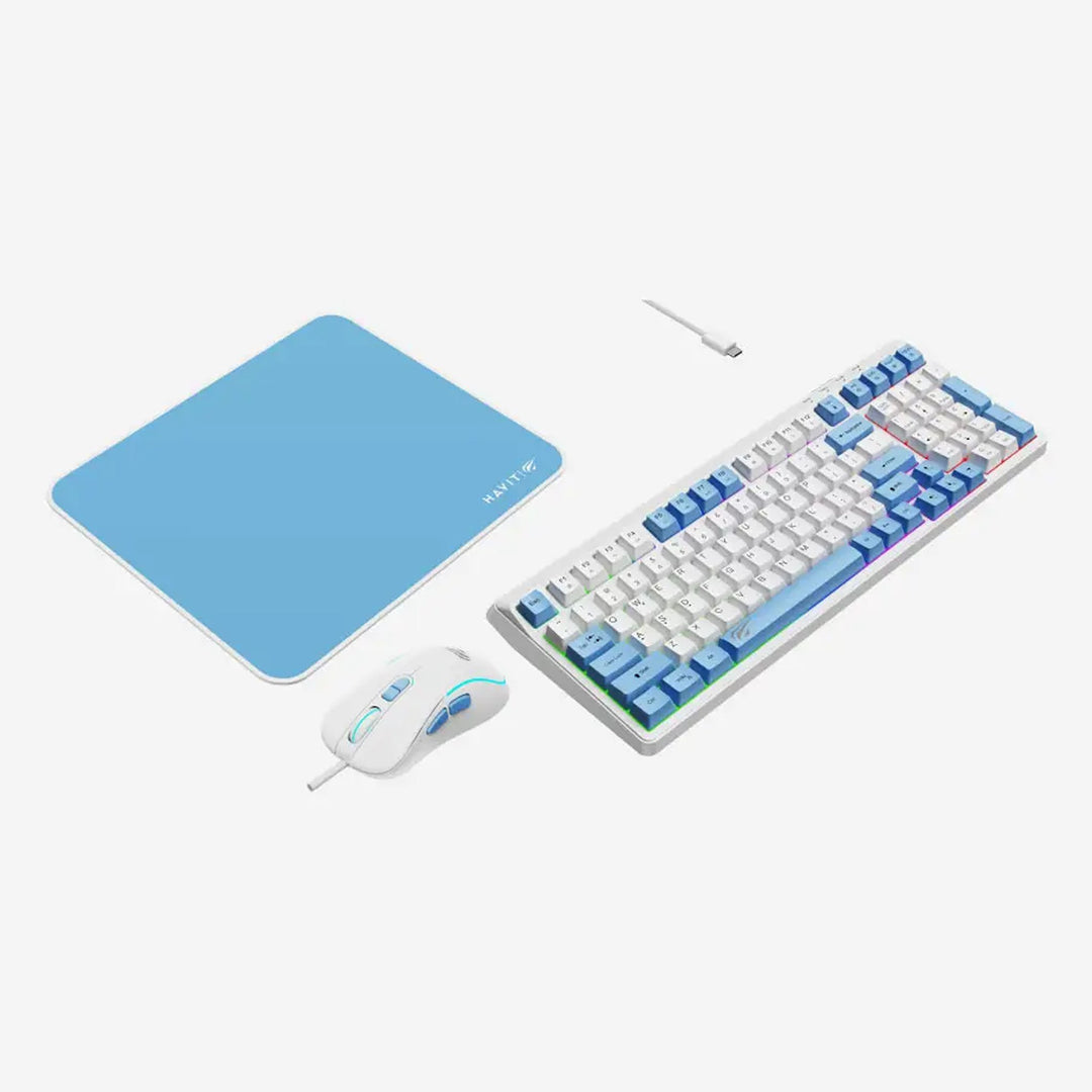 Combo Gamer Havit Teclado, Mouse y Mousepad KB897CM