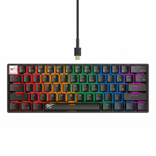 Teclado Mecánico Gamer Havit Retroiluminado USB-C – Negro