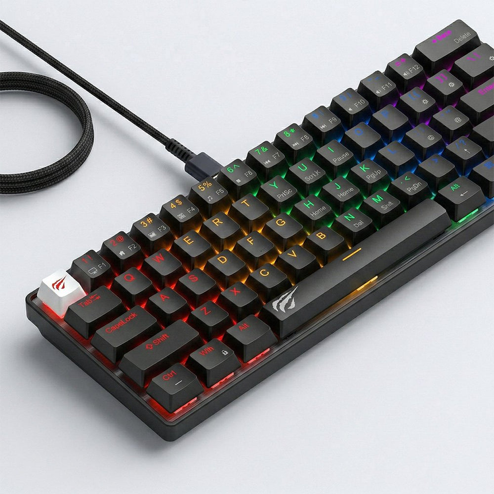 Teclado Mecánico Gamer Havit Retroiluminado USB-C – Negro