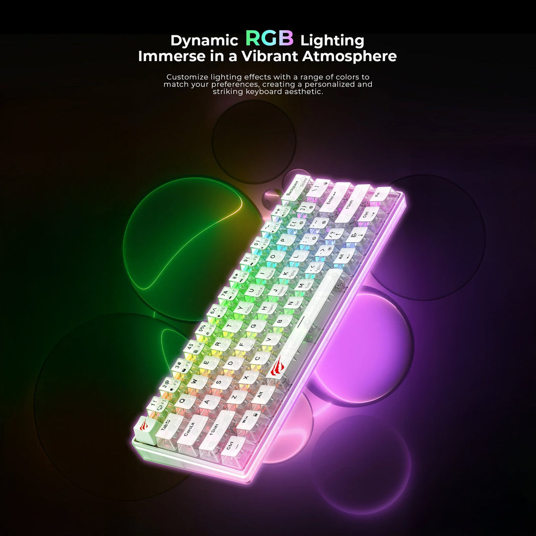Teclado Mecánico Gamer Havit KB903L 60% Blanco RGB USB-C Compacto