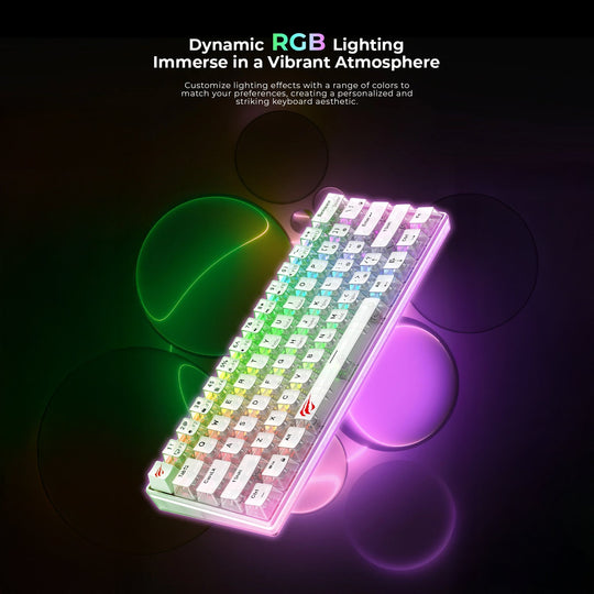 Teclado Mecánico Gamer Havit KB903L 60% Blanco RGB USB-C Compacto