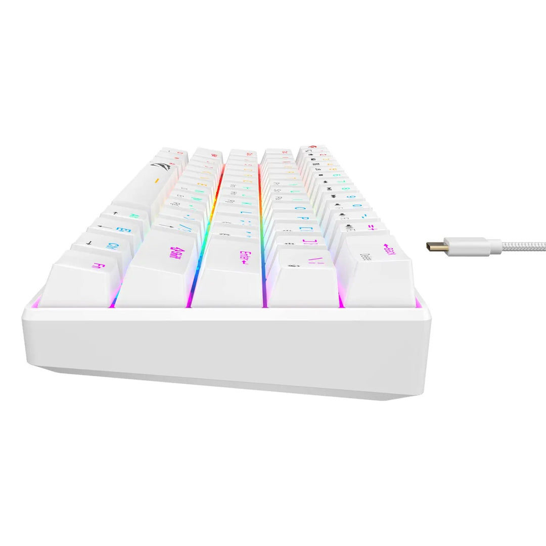 Teclado Mecánico Havit KB903L 60% Retroiluminado – Blanco