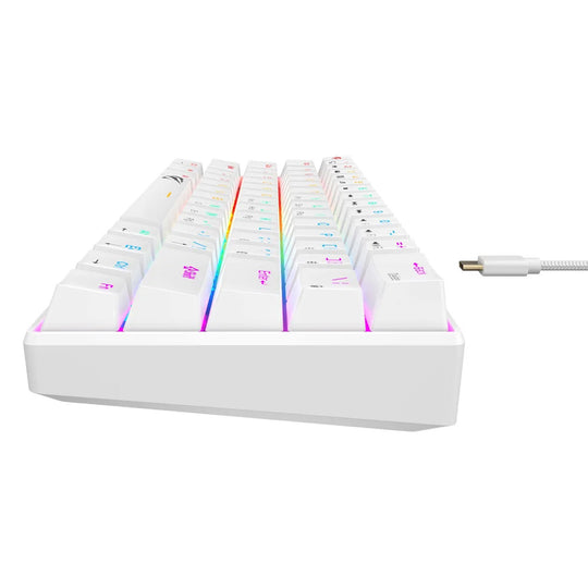 Teclado Mecánico Havit KB903L 60% Retroiluminado – Blanco