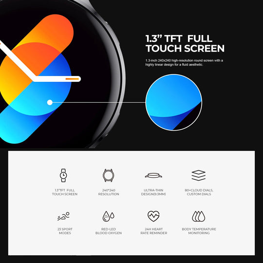 Smartwatch Havit M9023 Naranja Deportivo 1.3” Glory Fit