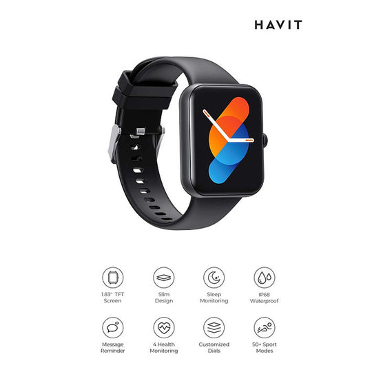 Reloj Inteligente Havit M9035 Bluetooth – Pantalla 1.83” | App JYouPro