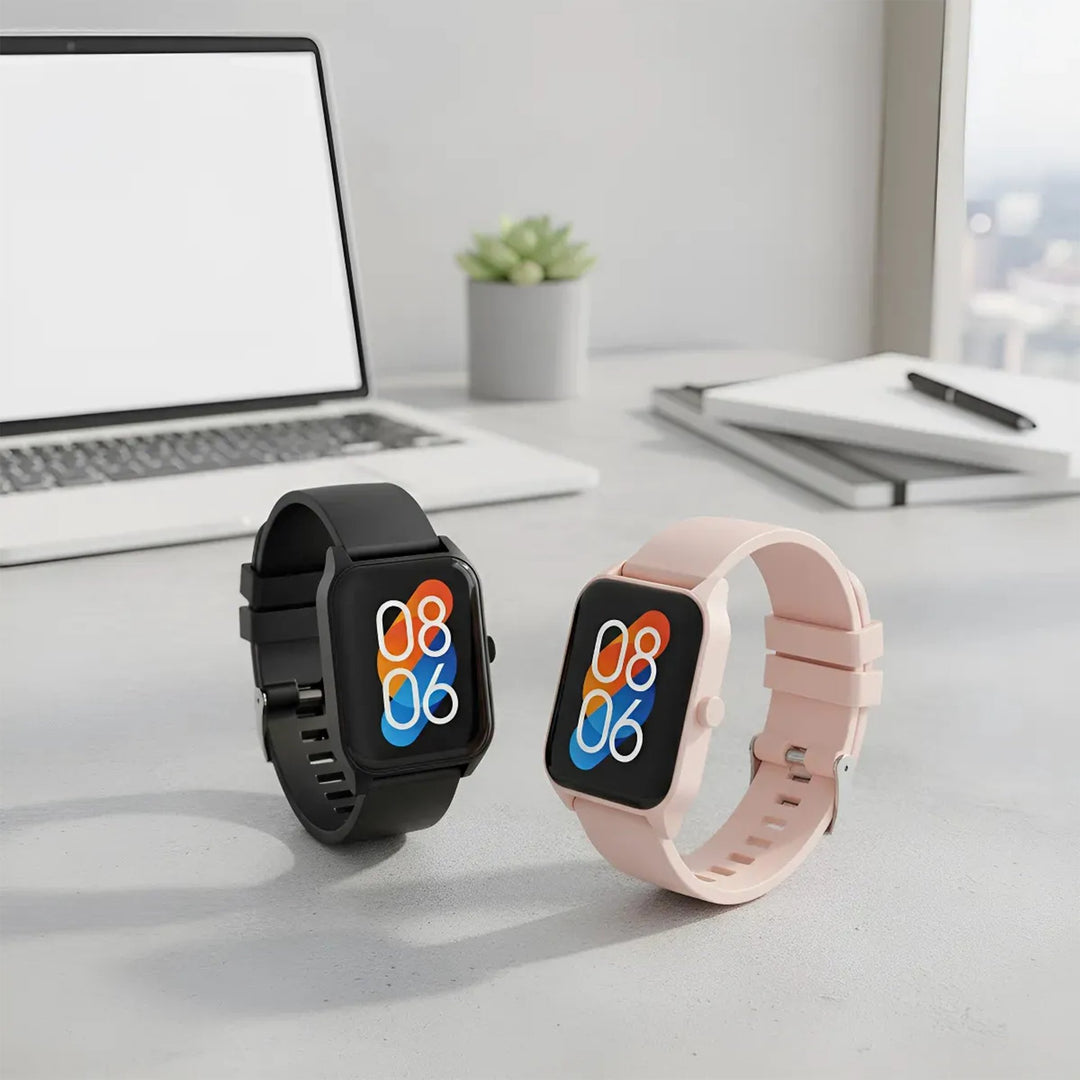 Smartwatch Havit M9052 con Llamadas Bluetooth, Pantalla 1.85" y 2 Correas – Rosa Claro