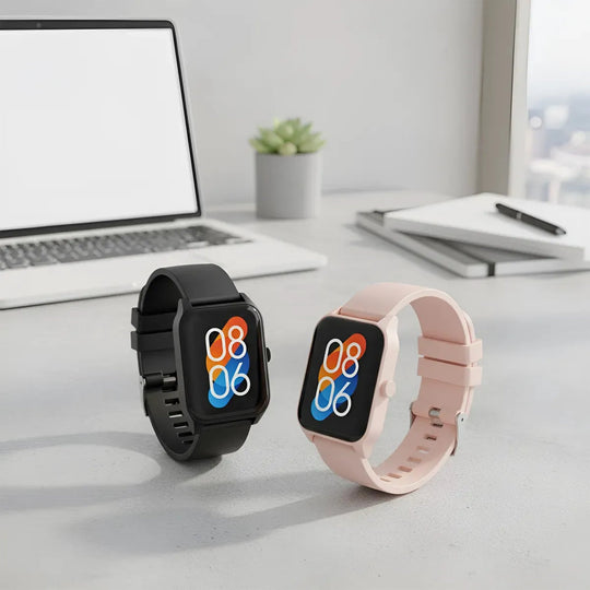 Smartwatch Havit M9052 con Llamadas Bluetooth, Pantalla 1.85" y 2 Correas – Rosa Claro