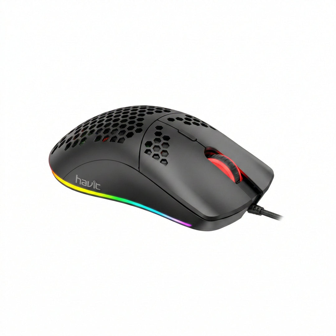Mouse Gamer Retroiluminado Havit MS1023 6400 DPI USB Programable – Negro