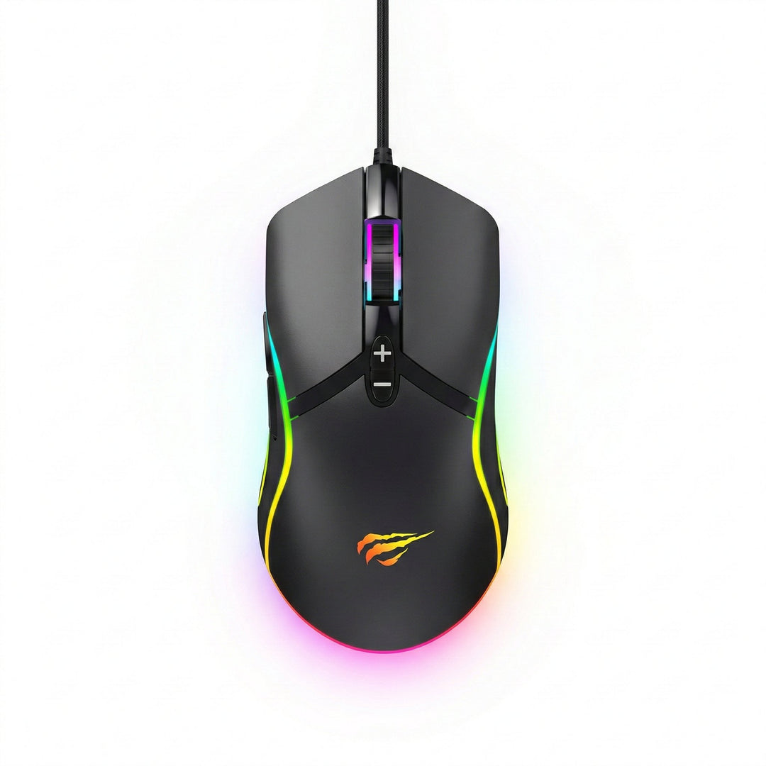 Mouse Gamer Havit RGB 6400 DPI USB con Cable 1.5 m – Mouse Gaming 7 Botones