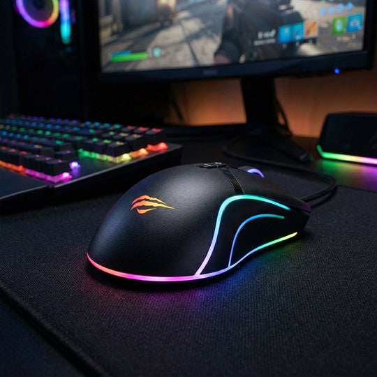 Mouse Gamer Havit RGB 6400 DPI USB con Cable 1.5 m – Mouse Gaming 7 Botones