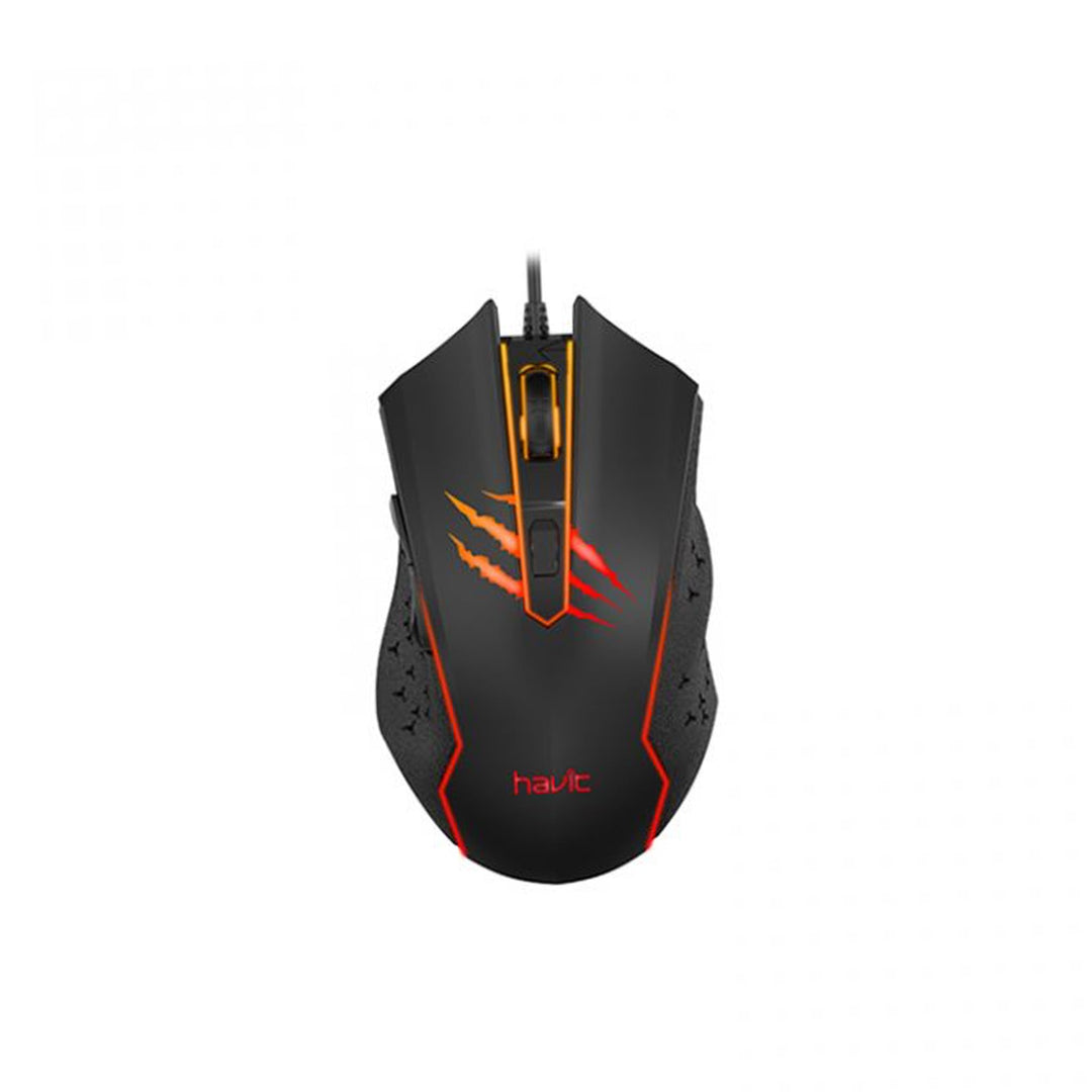 Mouse Gamer Havit USB Retroiluminado 2400 DPI - cable 1.5 m