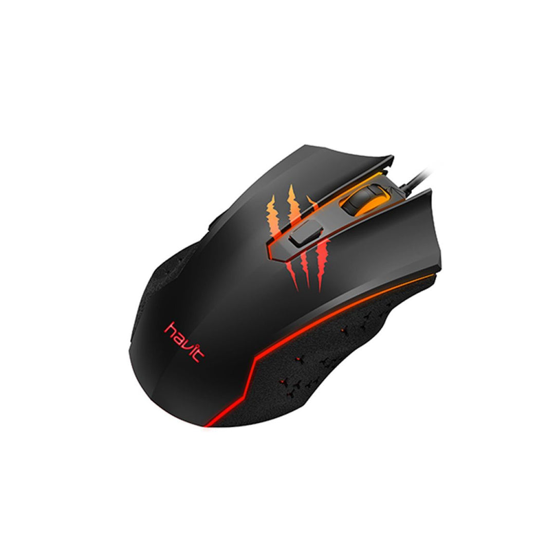 Mouse Gamer Havit USB Retroiluminado 2400 DPI - cable 1.5 m