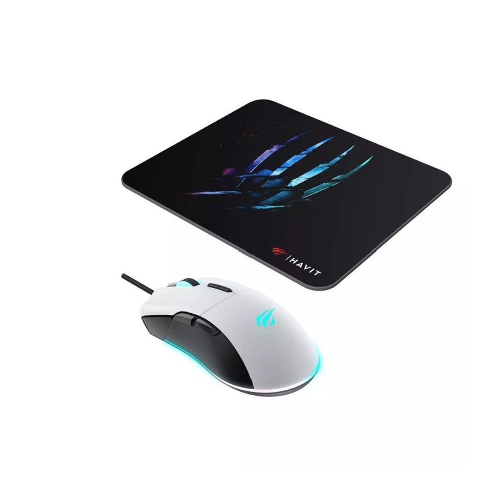Kit Gamer Havit MS1037CM Mouse + Mousepad RGB 7200 DPI