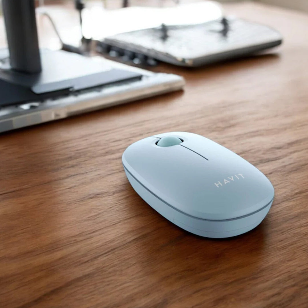 Mouse Inalámbrico Havit MS57 Celeste