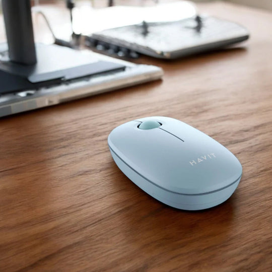 Mouse Inalámbrico Havit MS57 Celeste