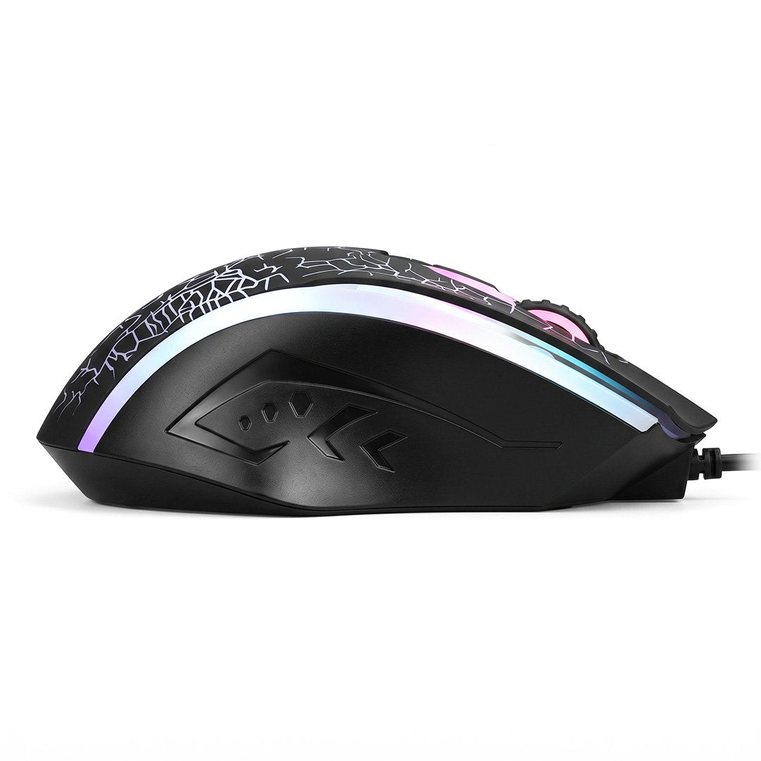 Mouse gamer Havit con cable de 1.5 m y luces, negro