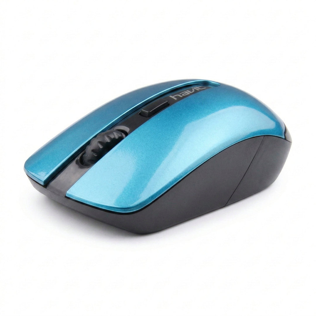 Mouse Havit Inalámbrico 1600 DPI 2.4GHz – Azul y Negro