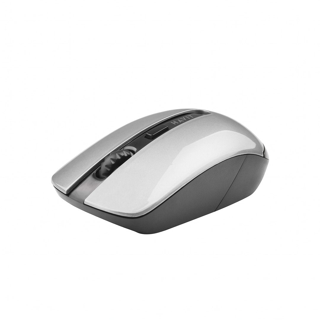 Mouse Havit inalámbrico 800-1600 DPI, gris y negro