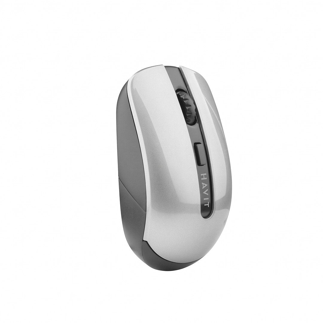 Mouse Havit inalámbrico 800-1600 DPI, gris y negro