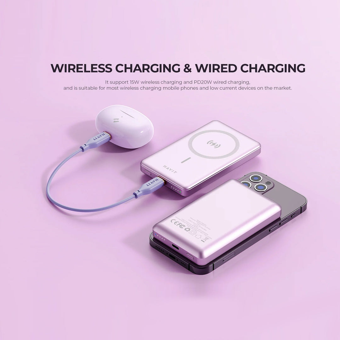 Power Bank Havit PB5203 10000mAh Inalámbrico 20W MagSafe