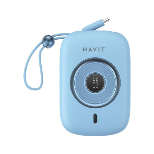 Power Bank Havit 10000mAh 35W Azul con Carga Rápida PD USB-C