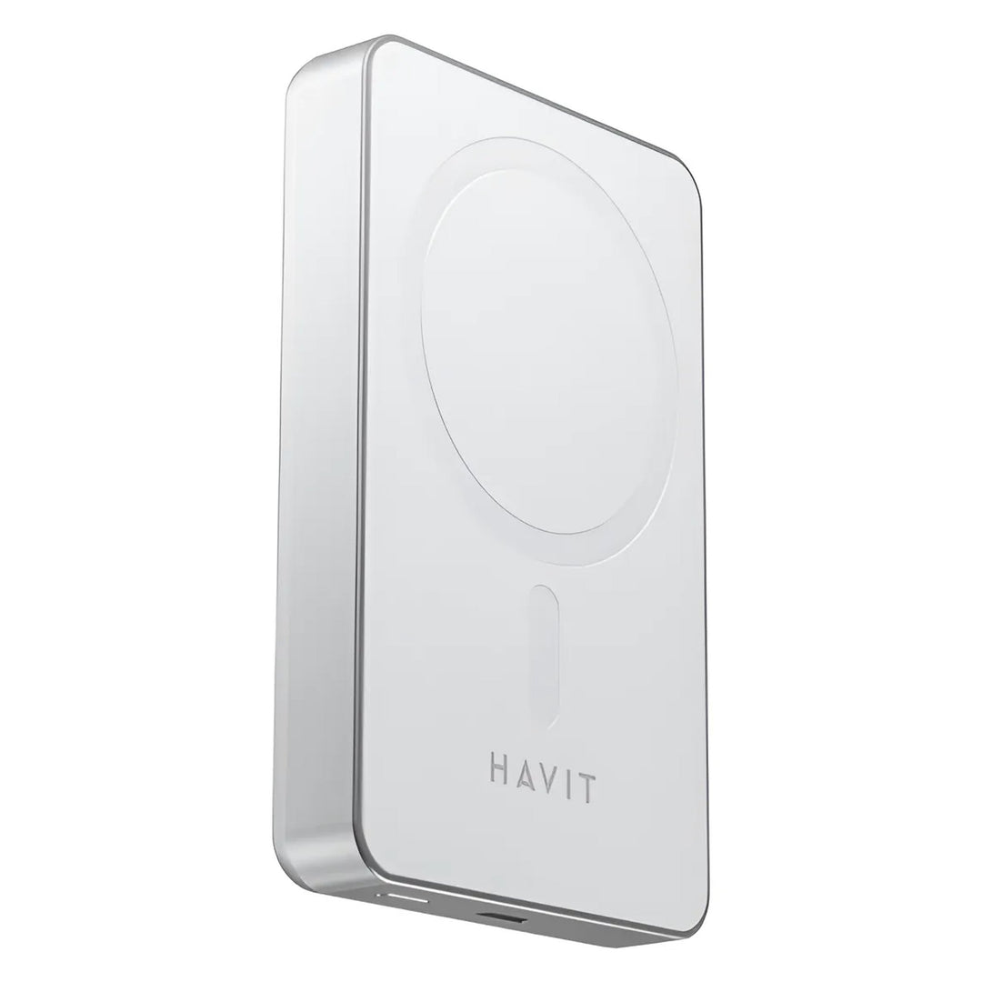 Power Bank Havit PB5217 10000mAh Blanco Carga Inalámbrica 15W USB-C
