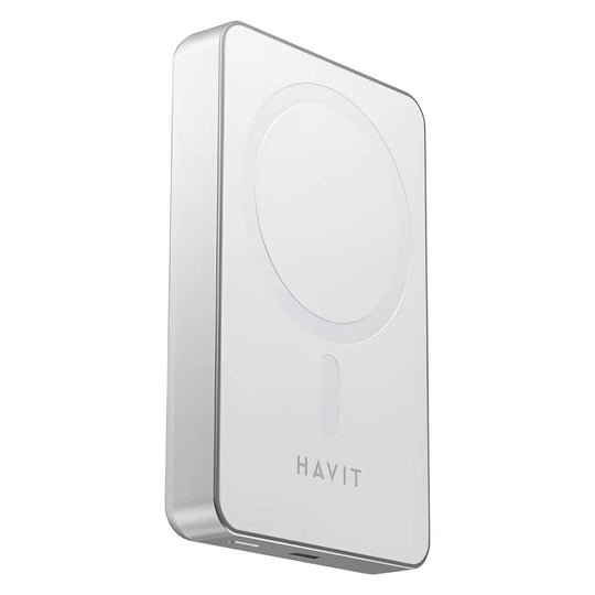 Power Bank Havit PB5217 10000mAh Blanco Carga Inalámbrica 15W USB-C