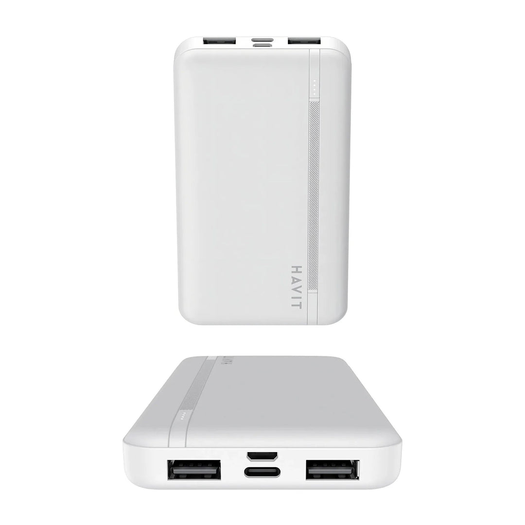Power Bank Havit PB89 10000 mAh con Pantalla LED – Blanco