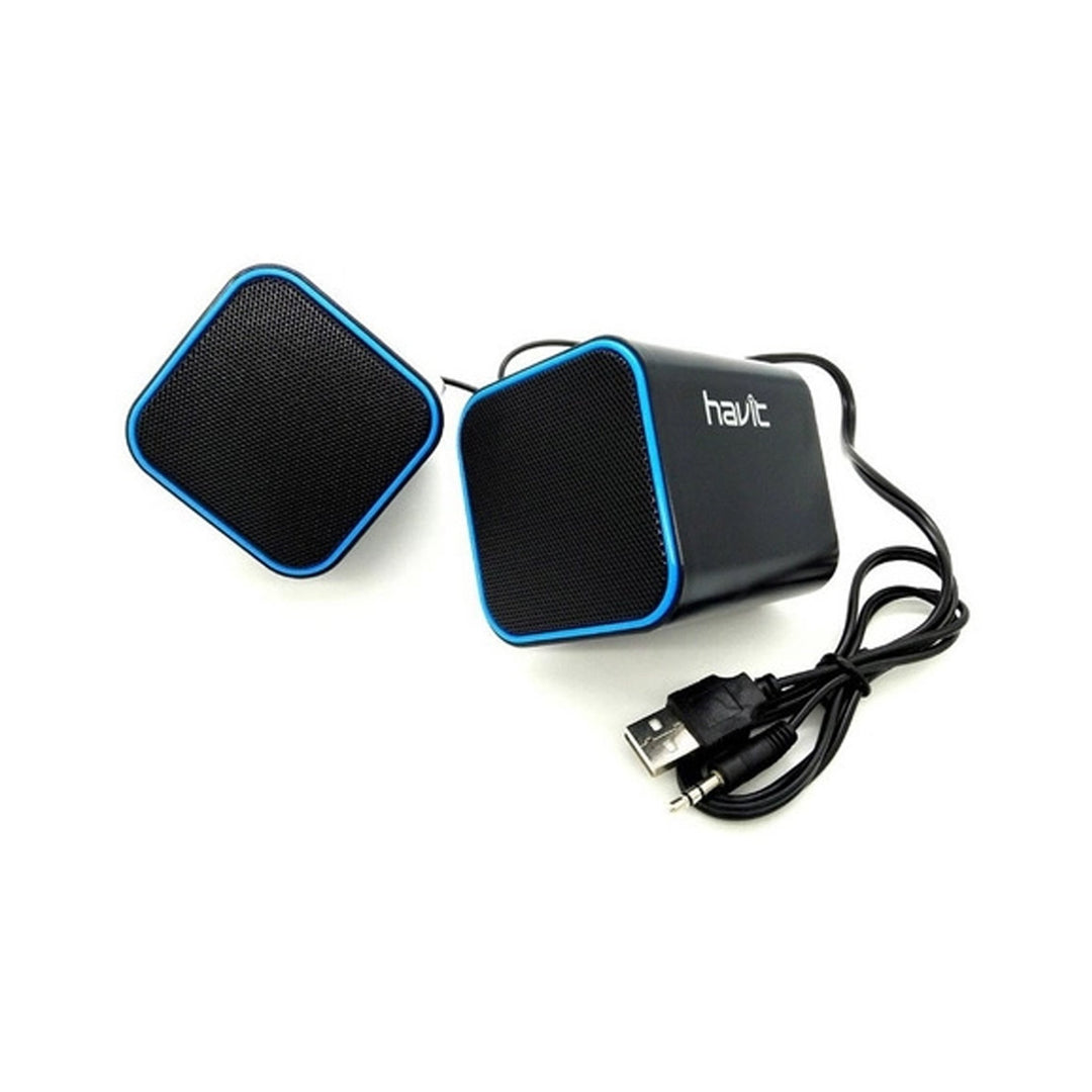 Parlantes Havit USB 2.0 para PC y Laptop con Control de Volumen – 6W Estéreo