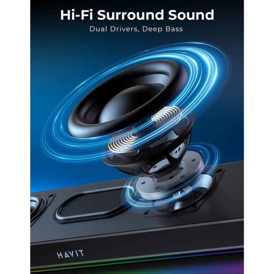 Barra de Sonido Havit SK770 Bluetooth RGB 10W Portátil