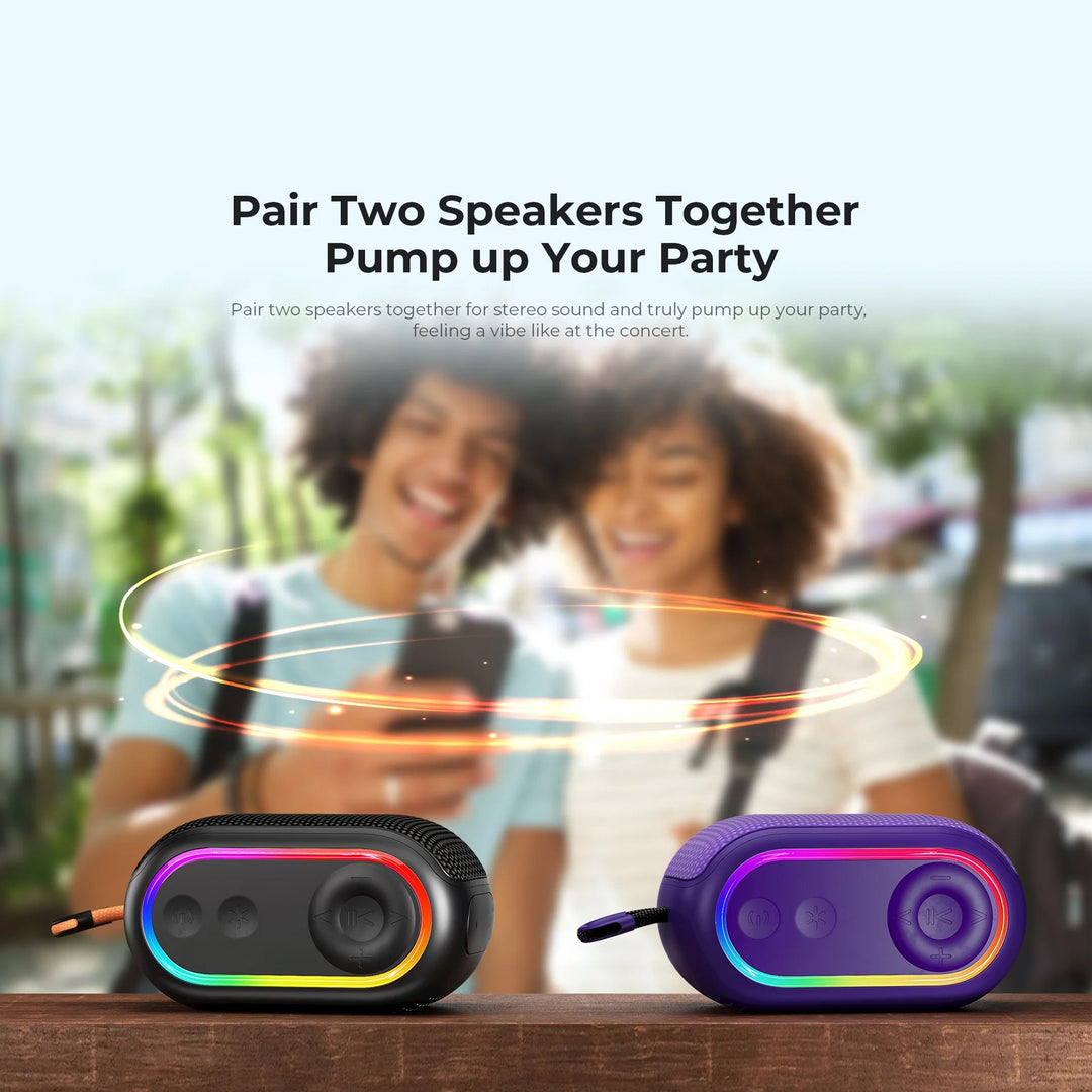 Parlante Bluetooth Havit SK809 7W RGB Waterproof IPX6 Violeta